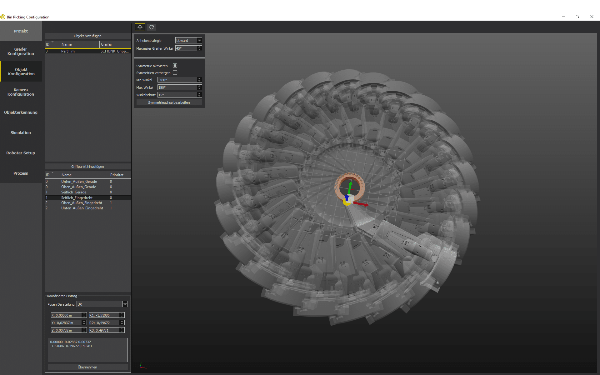 Screenshot LumiScan Object Handling Software